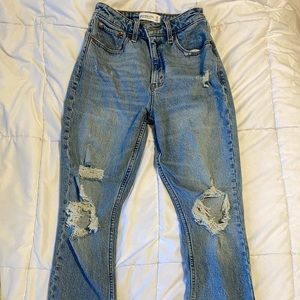 Abercrombie & Fitch High Rise Mom Jeans Curve Love